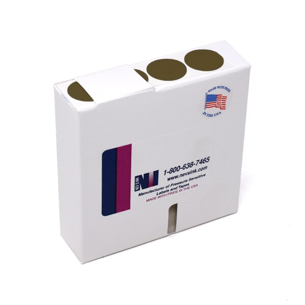 1-1/4" Color Coding Dots Brown - Roll Form